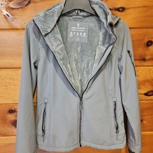 Free Country Super Softshell Jacket in Gray Small